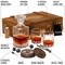 Whiskey Gift Set 14 pcs Whiskey Bottle and Old Fashioned Glasses 2 pcs Cocktail Smoker in Wodden Box with Wood Chips Whickey Stones 6 pcs Included Gift for Men (Torch Not Included)